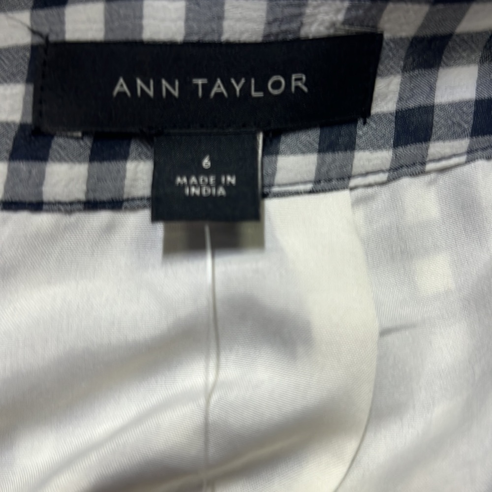 Ann Taylor Gingham Pleated Skirt - Picture 5 of 6